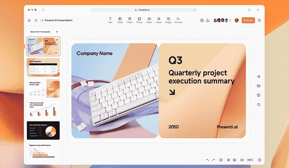 Create presentation with AI